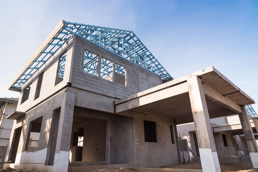 new home construct concrete web size